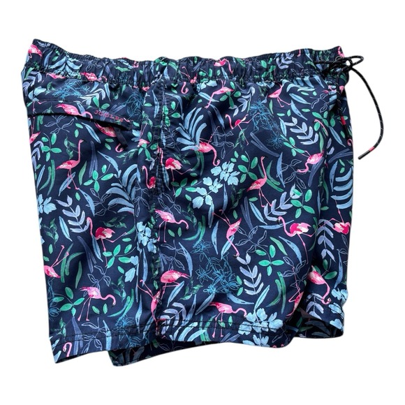 Joules Swim Shorts Mens XXL Blue‎ Flamingo Trunks Drawstring Pockets Lined - Picture 3 of 8